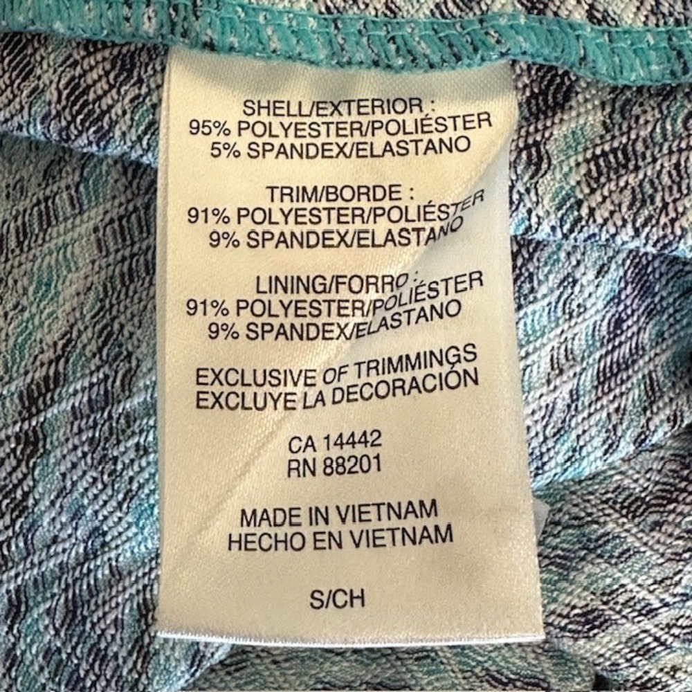 MPG Dress Athletic Racerback Tank Blue Patterned Casual Dress with Pockets Sz Sm - Picture 15 of 15